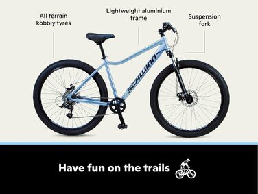 Гірський велосипед Schwinn Fleet для підлітків та дорослих, алюмінієва рама, передня амортизація, дискові гальма