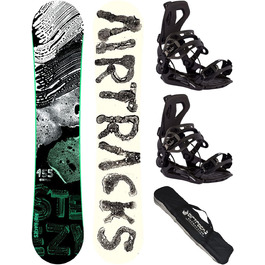 Чоловічий комплект для сноубордингу Airtracks Steezy Hybrid Rocker Twin Tip Wide 155 см + кріплення Master Fastec + чохол