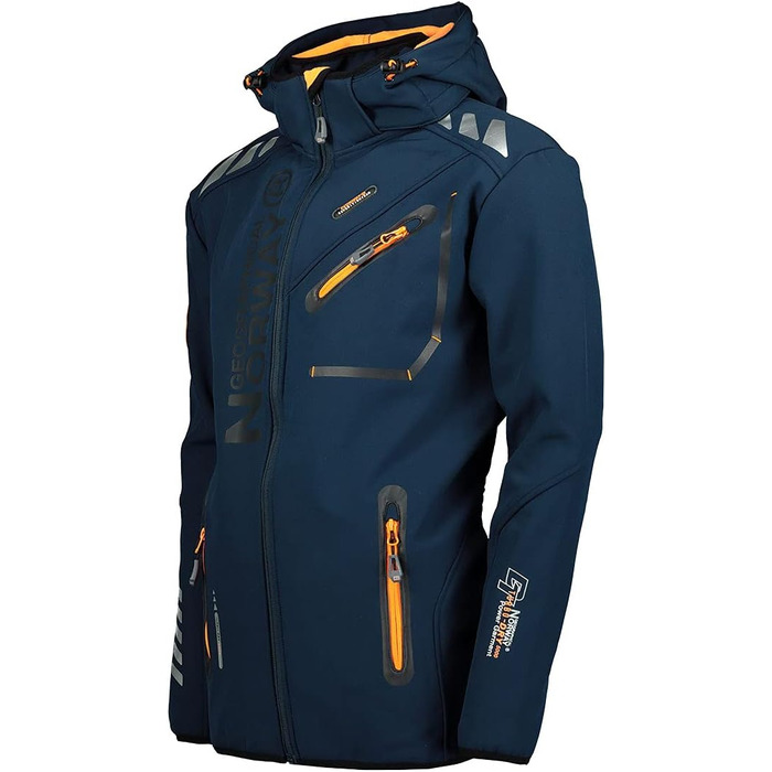 Куртка Softshell Geographica Norway Royaute для чоловіків, водонепроникна, вітростійка, для туризму та катання на лижах, блакитна (M)