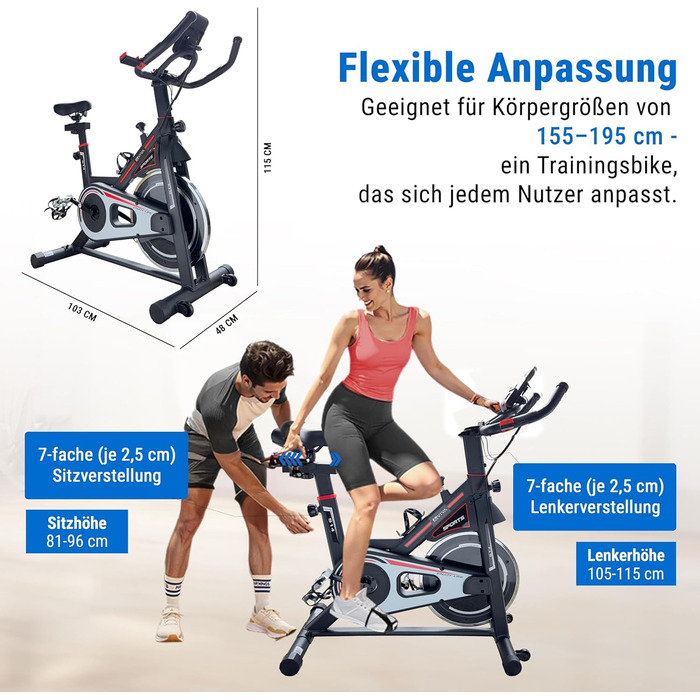 AsVIVA S14 Indoor Cycle Speedbike: фітнес-велотренажер з 15 кг маховиком, Bluetooth-комп'ютером, сумісний з додатками, регульоване сідло та плавний опір