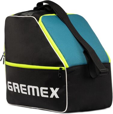 Чохол для лижних черевиків з відділенням для шолома - Водонепроникний рюкзак для лижних черевиків та шолома, з титановими швами, для транспортування, подорожей та захисту спорядження (Чорний + Бірюзовий)