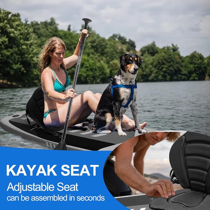 Надувний SUP Board (Stand Up Paddle Board) для дітей та дорослих, 320/335x84x15 см, до 200 кг, повний комплект, м'ятний колір