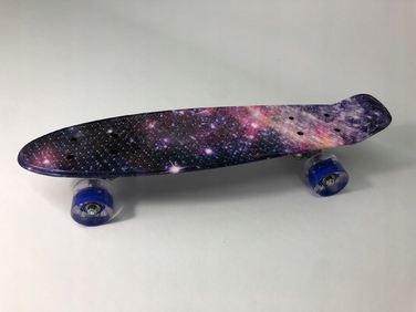 Пенні-борд MalPlay Fiszka, рожевий, 56 см, світлодіодні колеса LED, підшипники ABEC-7