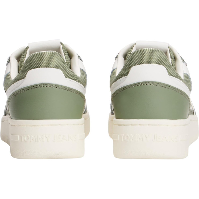 Чоловічі кросівки Tommy Jeans Retro Basket Low Top Cupsole — Білі/Екру/Зелені (розмір 44 EU)