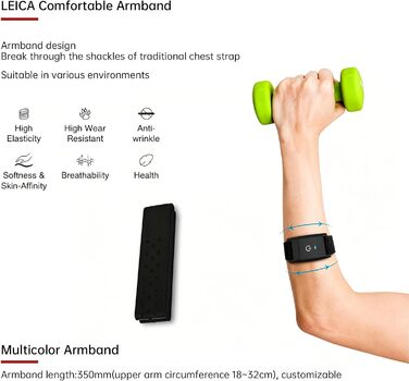Датчик пульсу CHILEAF HRM з ANT+ та Bluetooth, IP67, 60 годин роботи, сумісний з Polar, Wahoo, Zwift