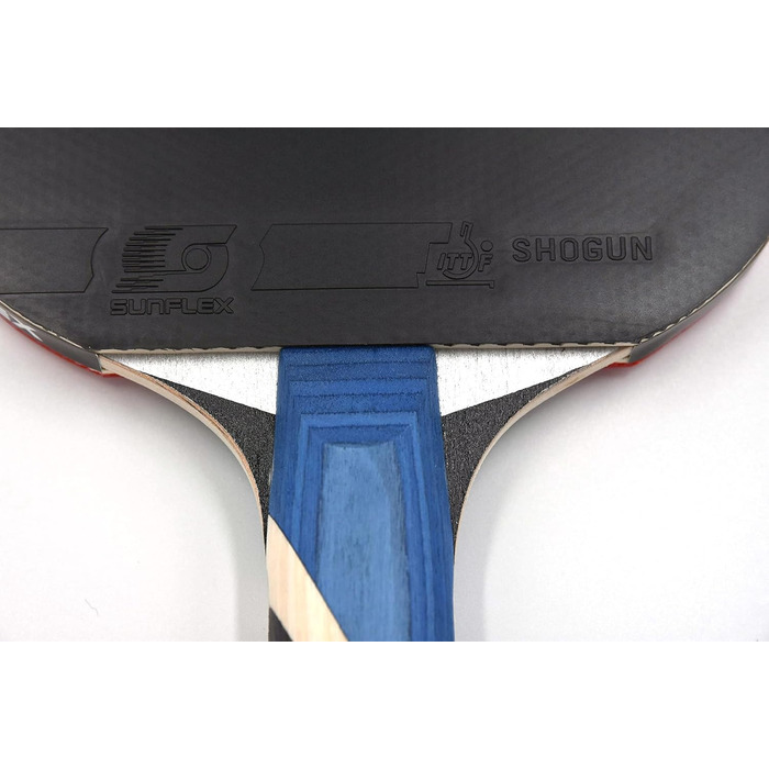 Столівідний тенісний ґратка Sunflex® Dynamic A40 | Змагальний ґратка для настільного тенісу | Покриття Shogun, сертифікований ITTF | Анатомічна форма ручки | Легкий |