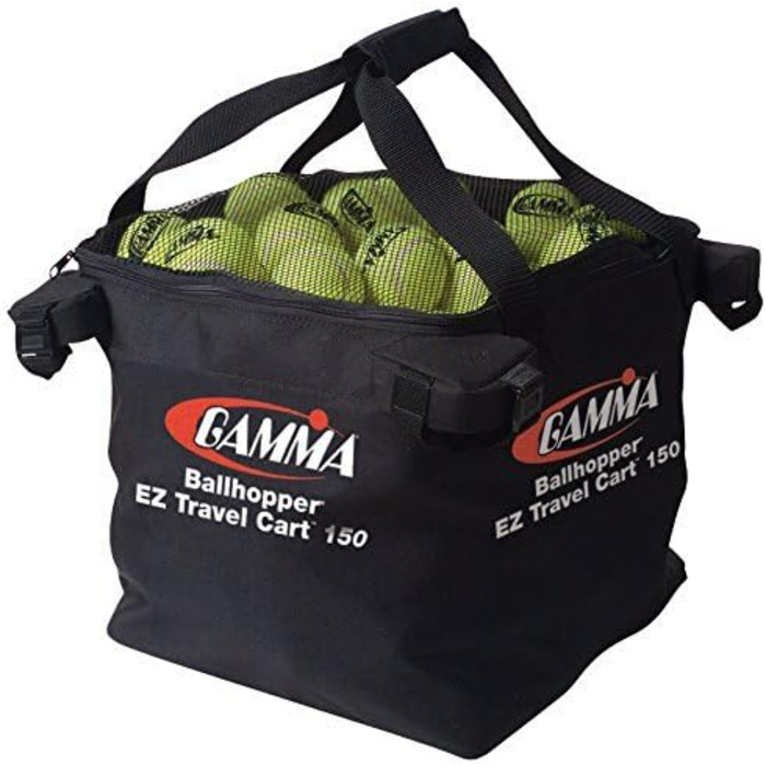 Сумка-корзина для тенісних м'ячів Gamma Sports EZ Travel Cart Pro, місткість 150, легка складна конструкція, з преміум-чохлом