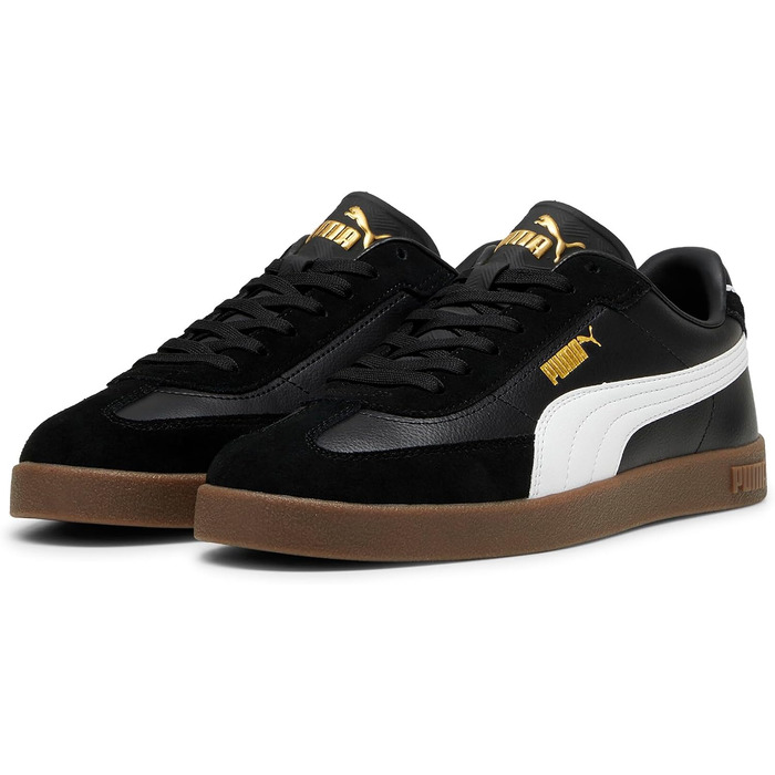 Кросівки PUMA Club II Era унісекс (чорні з білим та золотим) — 40 EU