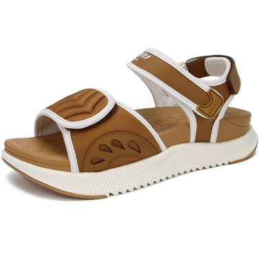 Сндалі жіночі ONCAI Wander з ортопедичною устілкою, підтримка зводу стопи, для плантарного фасциїту, хакі-білі (38.5 EU)