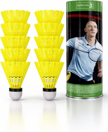 Жовті воланчики для бадмінтону: для тренувань та змагань. 12 шт.