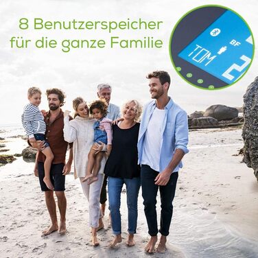 Діагностичні ваги Beurer BF 950 White з Bluetooth, вимірювання жиру, води, м'язів і кісткової маси, підрахунок калорій і BMI, додаток