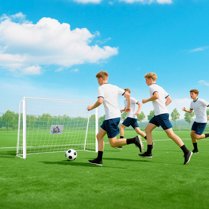 Дитячі ворота для футболу, мітки цілі, амортизуючі накладки, для саду, 186x123 см, білі
