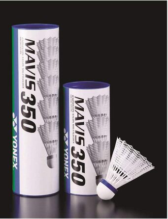 Yonex Mavis 350 - воланчики для бадмінтону, упаковка 6 шт. (FAS, White)