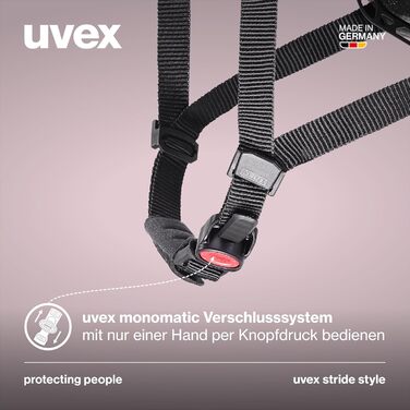 Велосипедний шолом uvex Stride Style універсальний, міцний, з індивідуальним регулюванням розміру, безпечний та багатофункціональний