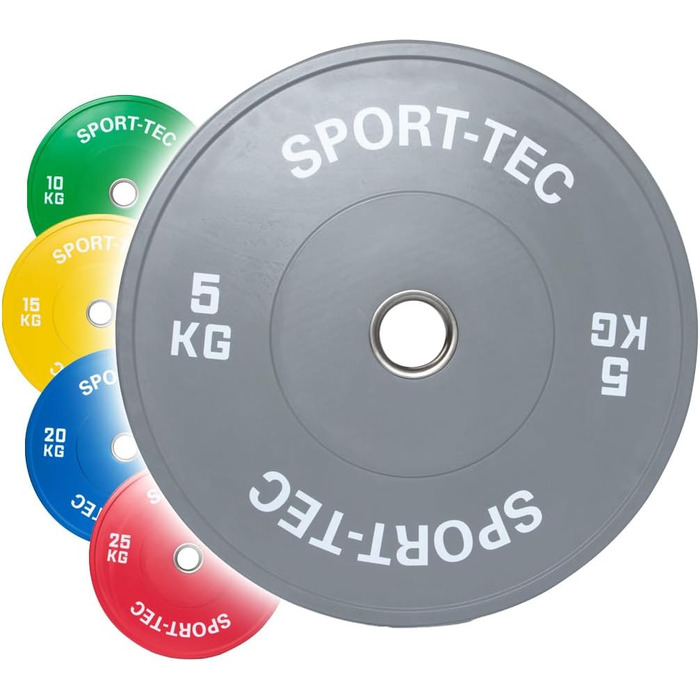 Олімпійський бампер-диск Sport-Tec 5 кг, Ø50 мм, сірий
