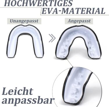 Захист для зубів для дітей 11-16 років (2 шт.) - спортивний капу для хокею, кікбоксингу, регбі, футболу, боксу - надійний захист, CE