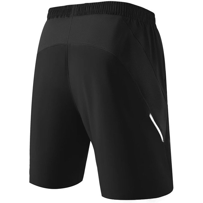 Шорти спортивні чоловічі HMIYA, чорні, швидковисихаючі, легкі з кишенею на блискавці