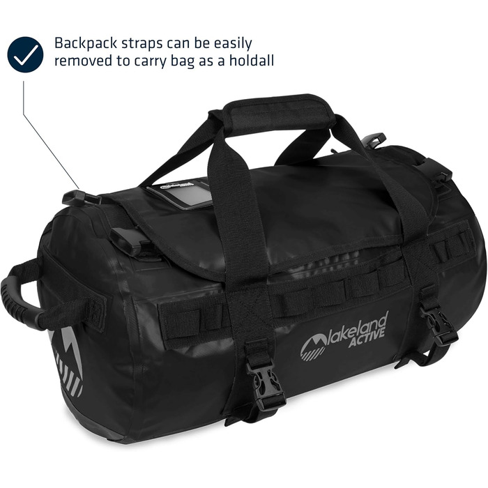 Спортивна сумка та рюкзак Lakeland Active Ullswater, 40 л, чорний, водонепроникний, суха сумка