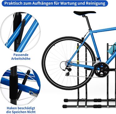 Підставка для велосипедів TLGREEN 2 шт. - стійка для паркування, ремонтна, для MTB, шосе, 20-27 дюймів, ширина шини до 70 мм
