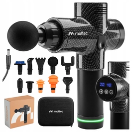 Перкусійний масажер Maltec акумуляторний, чорний, 24 Вт