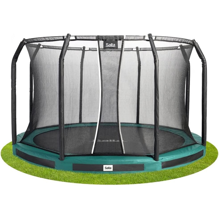 Батут Salta Premium Ground з захисною сіткою, круглий, 251 см, чорний