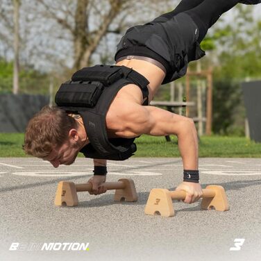 Утяжелитель Müller & Blum Premium 20 кг / 10 кг, регульований жилет для фітнесу з вантажами, чоловічий та жіночий, Cordura, для силових тренувань, чорний 20 кг