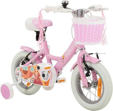 Дитячий велосипед Princess 12 дюймів Actionbikes, з V-Brake гальмами, відбивачами та крилами, для хлопчиків і дівчаток 2-5 років