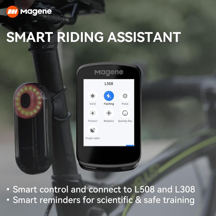 Велокомп'ютер Magene C506 з GPS, кольоровим сенсорним екраном, навігацією, водонепроникний, бездротовий, WiFi та Bluetooth, для велотренувань
