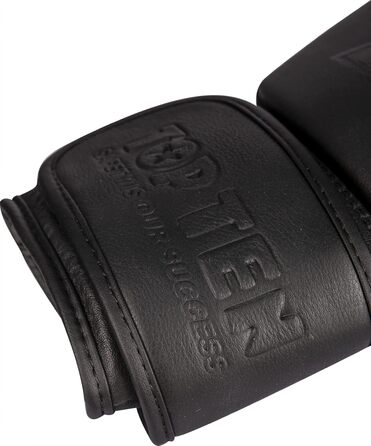 Боксерські рукавички TOP TEN Black'n'Black, чорні, шкіряні
