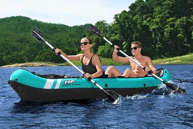 Надувний каяк Bestway Hydroforce Ventura для двох осіб, комплект: ручний насос, весла, сумка, 2021