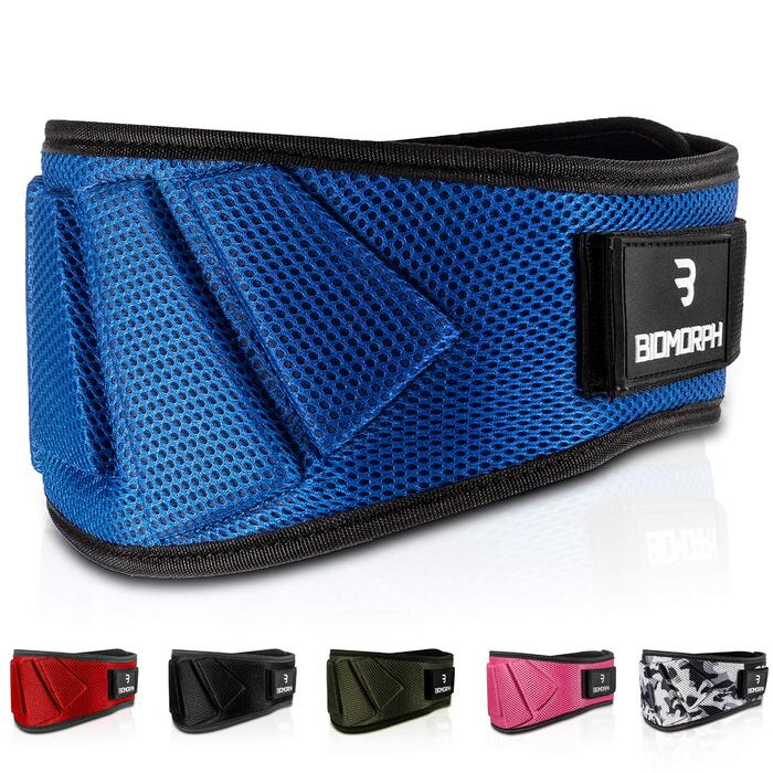 Пояс для важкої атлетики Biomorph Ocean Blue XS (75 см) для пауерліфтингу, бодібілдингу, кросфіту (унісекс)
