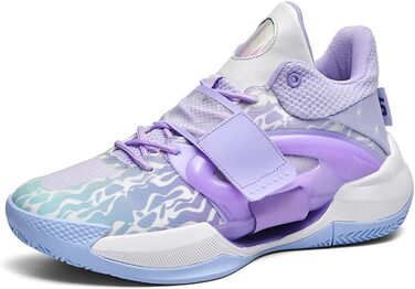 Чоловічі баскетбольні кросівки для хлопців, зручні для тренувань, бігу та тенісу, чорно-білі, 869 (44 EU, фіолетово-білі 869)