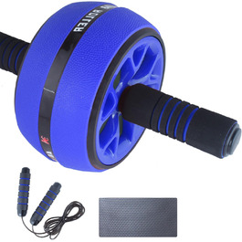 Набір для дому Calma Dragon 2 в 1: ролер для пресу та скакалка. Фітнес-тренажер для дому (блакитний)