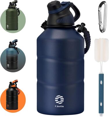 Fjbottle спортивна термобутилка з нержавіючої сталі 1900 мл з магнітною кришкою, без BPA, герметична, для газованої води, спортзалу, школи та фітнесу