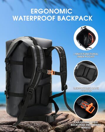 Водонепроникний рюкзак IDRYBAG 55L/35L: для каякінгу, SUP, плавання та подорожей