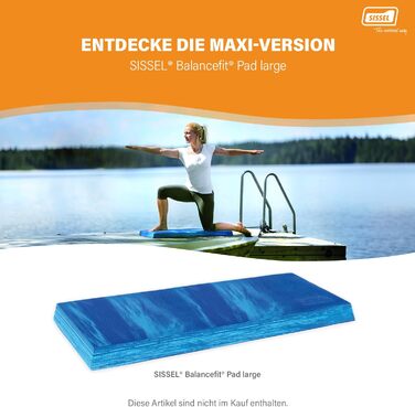 Балансувальна подушка Sissel Balancefit, TPE, антиковзка, для тренування рівноваги та координації, до 120 кг, синя, для дому та вулиці