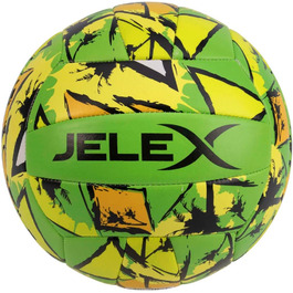 JELEX Волейбольний м'яч для пляжного волейболу, розмір 5, для гри в приміщенні та на вулиці, підходить для початківців, професіоналів, підлітків та дорослих, тренувальний м'яч, зелений