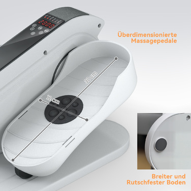 Спортивний велотренажер для дому SportNOW, міні-еліптичний тренажер з LCD-дисплеєм, пультом дистанційного керування, 10 регульованими рівнями швидкості, білий