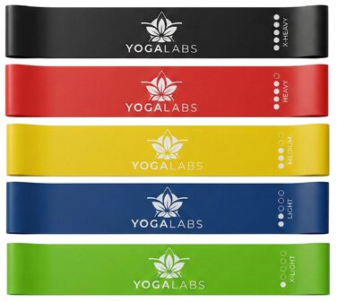 Гумові еспандери Resistance Bands 5 шт. для фітнесу з натурального латексу в сумці (різнокольорові)