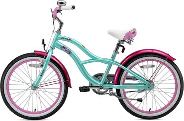 Дитяче велосипед BIKESTAR 20/24 дюйми для хлопчиків та дівчаток (від 6 років) | Велосипед крузер | Без ризику | Колір м'ятний