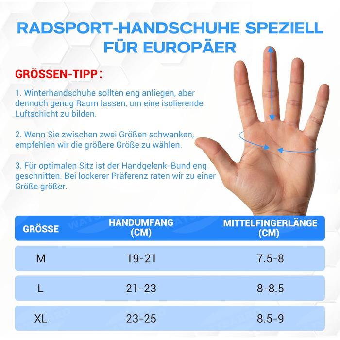 Зимові велосипедні рукавички, рукавички для бігу з сенсорним екраном та кріпленням від втрати – вітронепроникні спортивні рукавички для чоловіків та жінок для їзди на велосипеді, бігу та активного відпочинку