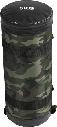 Фітнес Power Bag GORILLA SPORTS 5 кг – наповнений мішок для функціонального тренування, нейлон/штучна шкіра, з 2 ручками та петлею, 55x22 см