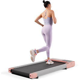 Lacuffy Walking Pad 2.5: Біговий доріжки для дому з керуванням через додаток, 80см, рожевий. Макс. вага 136/159 кг. З експертськими курсами та мульти-режимом.