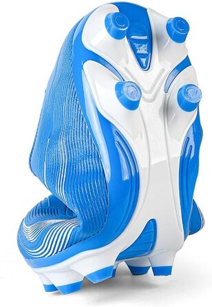 Футбольні бутси для чоловіків та хлопчиків, шипована підошва, мікрофібра, для штучного газону, білі та червоні, розмір 35 EU, блакитні