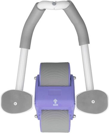 Автоматичний відскокучий ролик для пресу Asixxsix з підтримкою ліктів, ролик для пресу з автоматичним відскоком, фітнес-тренажер для пресу з наколінниками (фіолетовий)