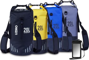 Водонепроникний рюкзак UZIRO 20L, Dry Bag, сірий