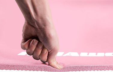 Muawo Преміум спортивний килимок для йоги, фітнесу та тренувань, нековзкий, надтовстий і подовжений, розмір 190×100×1,5 см, рожевий
