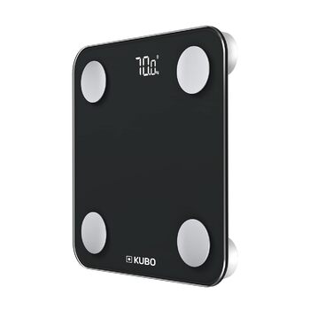 Ваги для тіла Kubo з Bluetooth, аналіз складу тіла, 13 показників, для Android/iOS, 180 кг, чорний