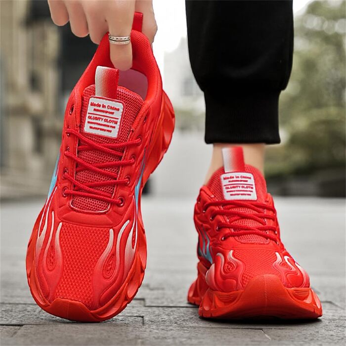 Кросівки для чоловіків та жінок, спортивні, для бігу та ходьби, з повітряною подушкою, дихаючі, розмір 39-46, білі (9189 Crot, 45 EU)