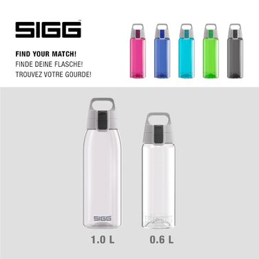 Пляшка для води Sigg Tritan Total Color ONE 600 мл / 1 л: для газованих напоїв, легка, герметична, BPA-free, миється в посудомийній машині